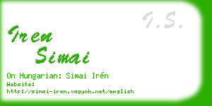 iren simai business card